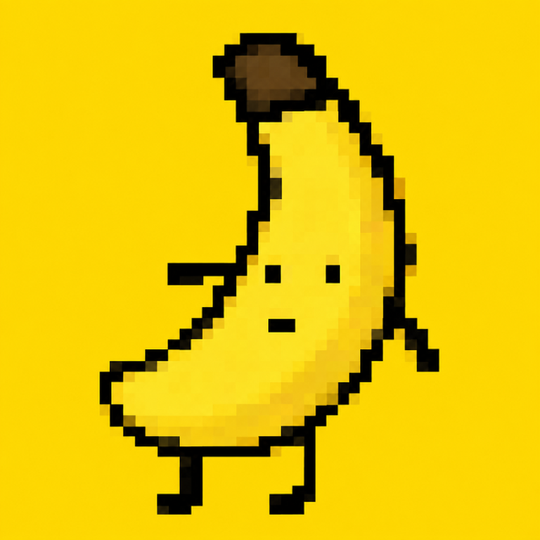 Bananuh inspecting a bent banana on the produce depot night shift